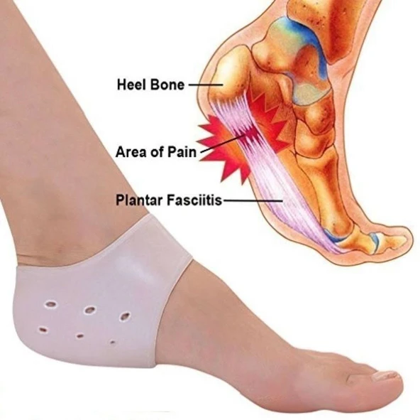 Medikaltec Silikon Koruyucu Ayak Bileği Jel Desteği Ağrı kesici Plantar Fasiit Topuk Dikeni ürün görseli 1