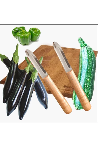 Ahşap Saplı Patlıcan, Kabak, Patates, Biber Oyma Bıçağı - Oyacak ürün görseli 1