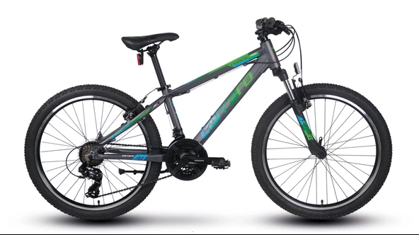 Carraro Force 200 20 Jant Full Shimano aluminyum Çocuk Dağ Bisikleti antrasit ürün görseli 1