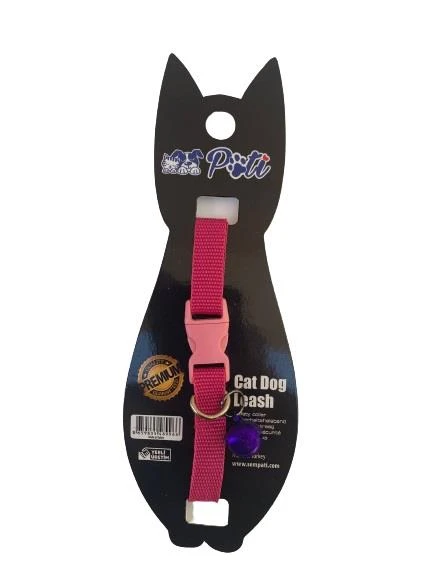 Pati Yavru Köpek ve Kedi Boyun Tasması (Ayarlanabilir) Pembe ürün görseli 1