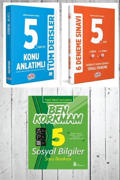 Editör 5.Sınıf VİP Tüm Dersler Konu Anlatımlı+Deneme Sınavı ürün görseli 1