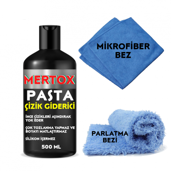 MERTOX ARAÇ ARABA OTOMOBİL OTO PASTA İNCE ÇİZİK GİDERİCİ BOYA PARLATICI 500ML ürün görseli 1