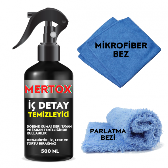 MERTOX ARAÇ ARABA OTOMOBİL OTO İÇ DETAY KOLTUK DERİ VİNİL DÖŞEME TEMİZLEYİCİ SPREY 500ML TEMİZLEME SOLÜSYON BAKIM KORUMA ürün görseli 1
