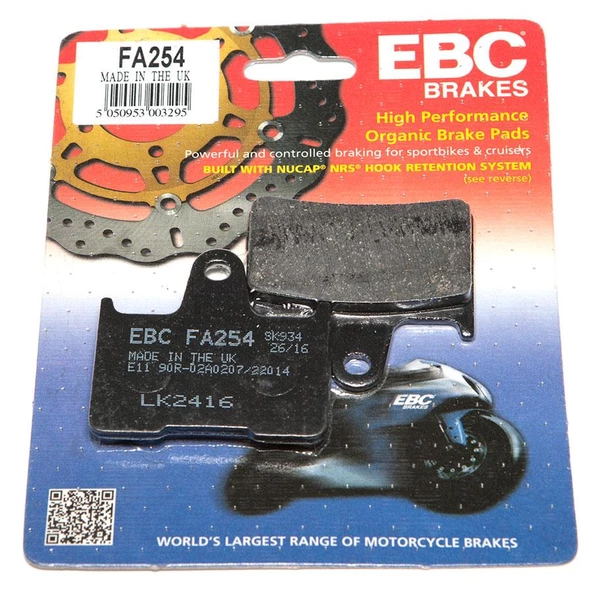 Ebc Fa254 2004-2005 Suzuki GSX-R 600 Srad Uyumlu Arka Fren Balatası Organik Balata ürün görseli 1