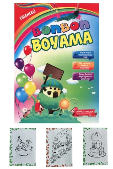 Boyama Kitabı Kalın 1 Adet 3-6 Yaşa Uygun Boyama Kitabı 64 Sayfa Çek Kopar Boya Bonbon Boyama Okul Öncesi Kreş Anasınıfı ürün görseli 1