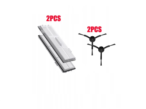 srfn ticaret Roborock S8 Max / S8 MaxV / S7 MaxV Ultra / S80-S85 Uyumlu Hepa Filtre ve Yan Fırça ürün görseli 1