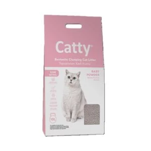 Catty Bebek Pudra Kokulu Bentonit Kedi Kumu 10 Lt - Mükemmel Topaklaşma ve Koku Kontrolü ürün görseli 1