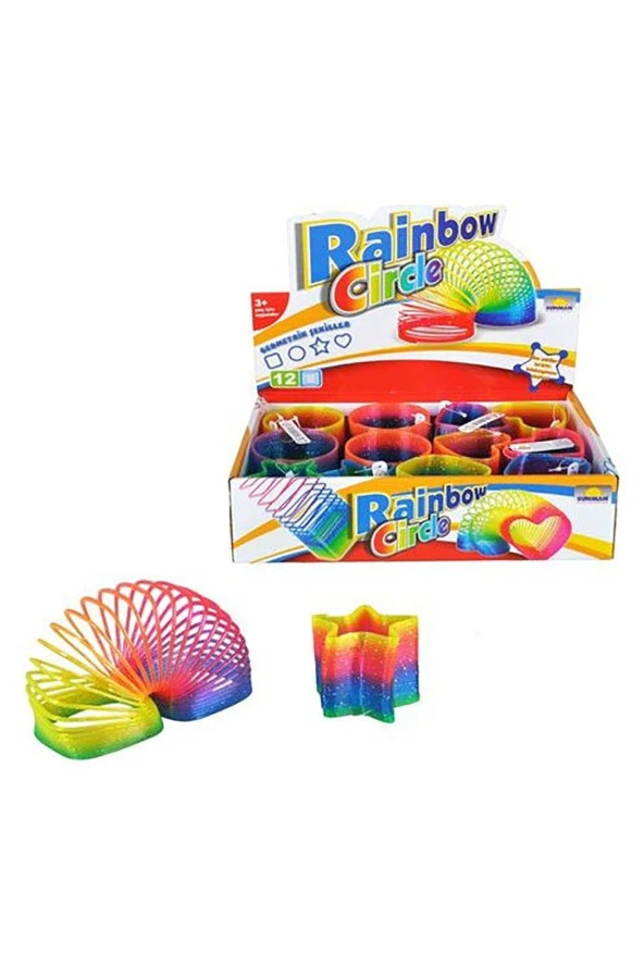 Sunman Gox Yay Rainbow Şeffaf Renkli Şekilli Stres Yayı ürün görseli 1
