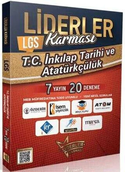 8. Sınıf LGS T.C. İnkılap Tarihi ve Atatürkçülük Denemeleri 7 Yayın 20 Deneme Liderler Karması ürün görseli 1