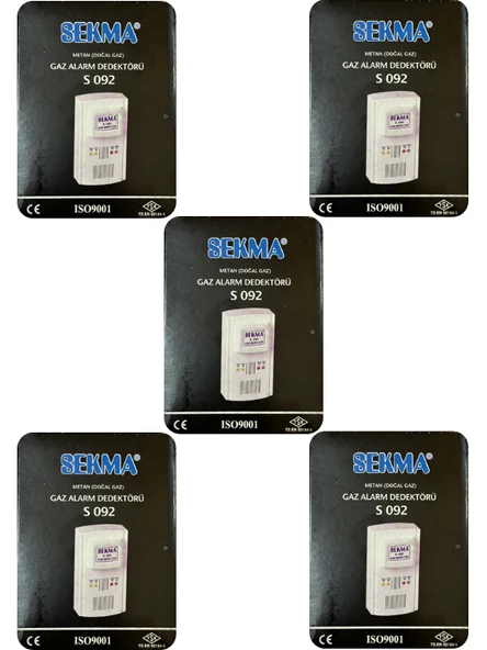 Sekma Doğal Gaz (Metan) Alarm Dedektörü S-092 (5 Adet) ürün görseli 1
