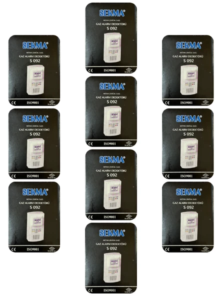 Sekma Doğal Gaz (Metan) Alarm Dedektörü S-092 (10 Adet) ürün görseli 1
