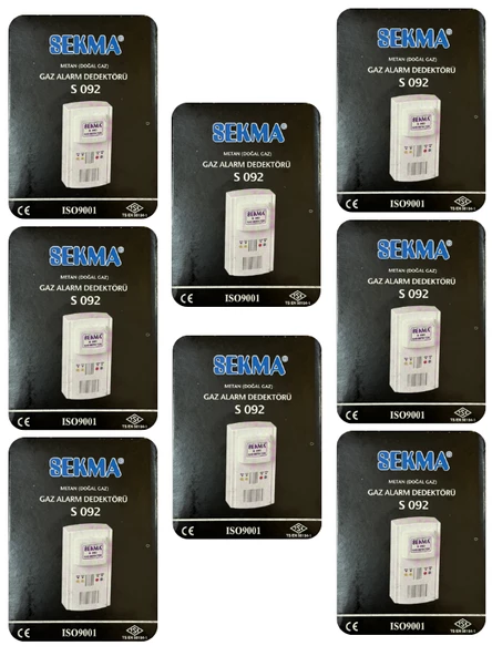Sekma Doğal Gaz (Metan) Alarm Dedektörü S-092 (8 Adet) ürün görseli 1