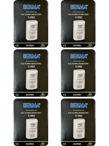Sekma Doğal Gaz (Metan) Alarm Dedektörü S-092 (6 Adet) ürün görseli 1