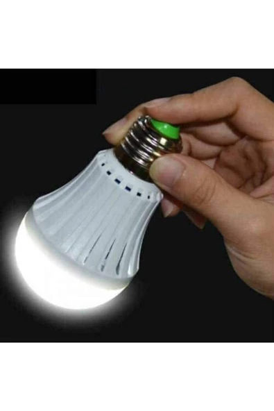 Pazariz 9w Şarjlı Led Ampül Beyaz Renk ürün görseli 1