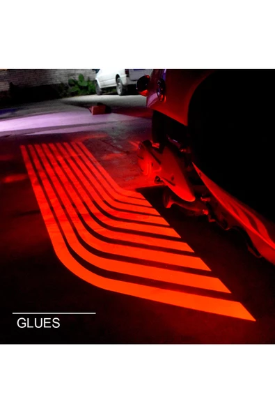 Pazariz Araba motosiklet melek kanatları LED projeksiyon lambası lazer karşılama ışığı Kırmızı ürün görseli 1