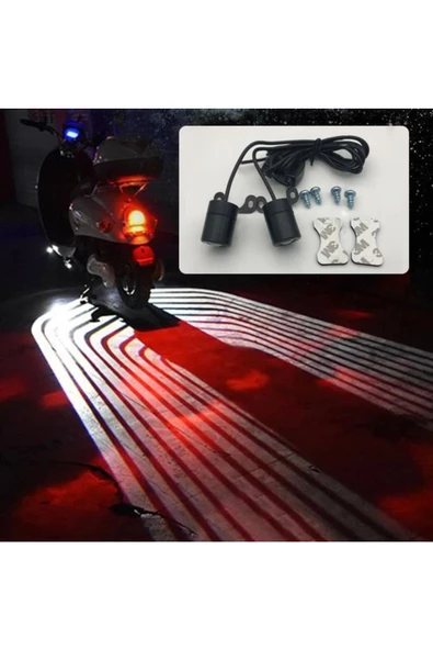 Pazariz Araba motosiklet melek kanatları LED projeksiyon lambası lazer karşılama ışığı Beyaz ürün görseli 1