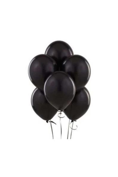 Pazariz Siyah Balon 10 Adet - 12 Inc 30 Cm Parti Balonu ürün görseli 1