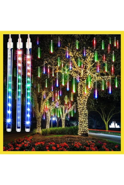 Pazariz Dijital Akan Meteor Led 144 Led/ 8 Çubuk Rgb Yılbaşı Süsü / Hediyelik ürün görseli 1