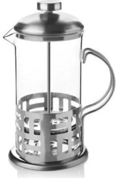 Pazariz Home Cam Üzeri Metal Kaplama French Press Filtre Kahve & Bitki Çayı Demliği 350 Ml. ürün görseli 1