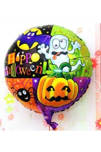 Pazariz Halloween Örümcekli Kabaklı Folyo Balon 18 Inç ürün görseli 1