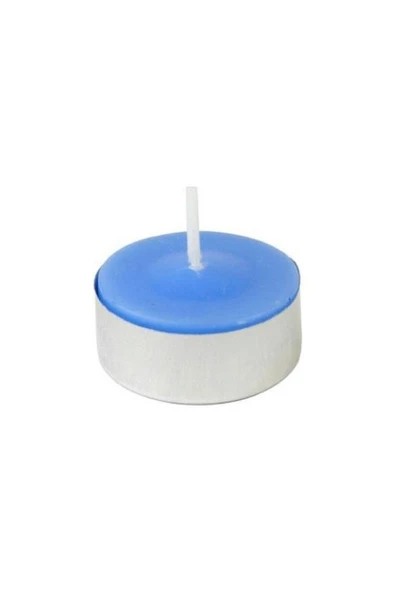 Pazariz Mavi Yuvarlak Tealight Mum ürün görseli 1