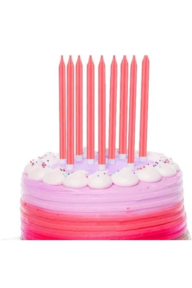 Pazariz Kırmızı Pastel Mum 7 Adet 21 Cm ürün görseli 1
