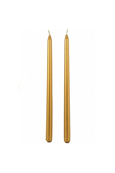 Pazariz Gold Şamdan Mum 25 Cm 2 Adet ürün görseli 1