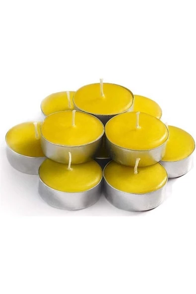 Pazariz Sarı Renkli Tealight Mum 10 Adet ürün görseli 1