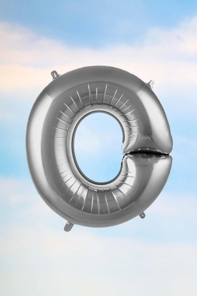 Pazariz O Harfi Gümüş Folyo Balon 100 Cm 40 Inç 1 Metre Silver ürün görseli 1