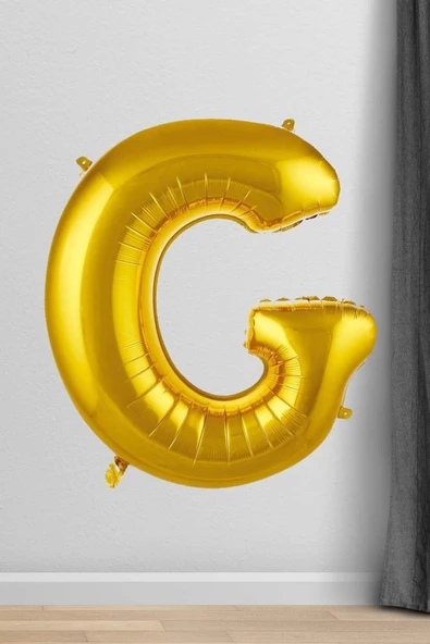 Pazariz G Harfi Folyo Balon Gold 100 Cm 40 Inç 1 Metre Altın ürün görseli 1