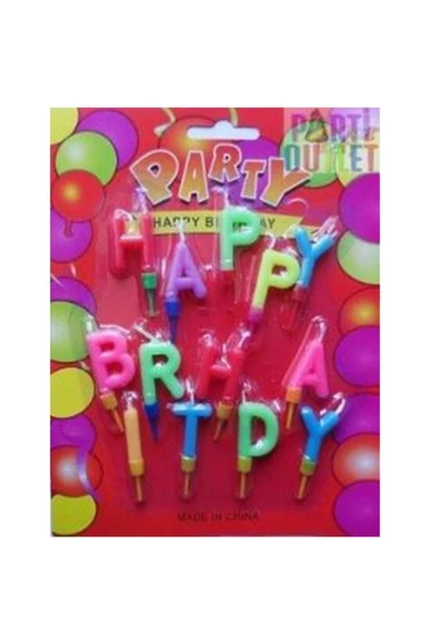 Pazariz Happy Bırthday Harfleri Mum ürün görseli 1