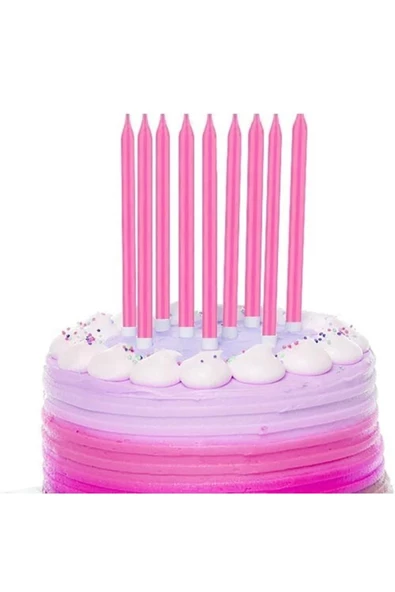 Pazariz Pembe Çubuk Mum 7 Adet 21 Cm ürün görseli 1