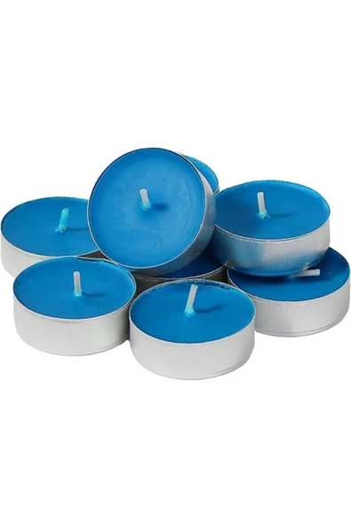 Pazariz Mavi Renkli Tealight Mum 10 Adet ürün görseli 1