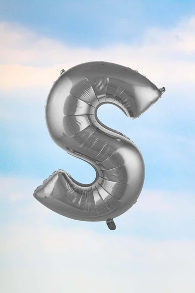 Pazariz S Harfi Gümüş Folyo Balon 100 Cm 40 Inç 1 Metre Silver ürün görseli 1