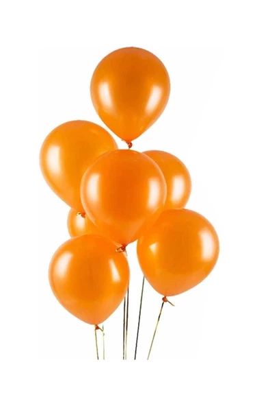 Pazariz Metalik Turuncu Balon 12" 30 Cm Metalik Balon 10lu Paket ürün görseli 1