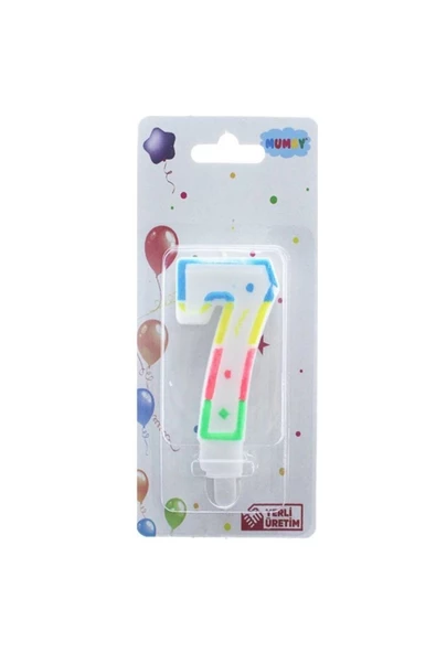 Pazariz 7 Rakam Renkli Mum ürün görseli 1