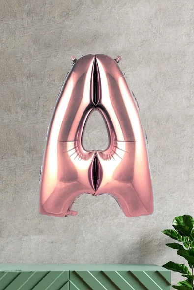 Pazariz A Harfi Rose Gold Folyo Balon 100 Cm 40 Inç 1 Metre Baş Harf Balon ürün görseli 1