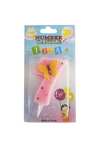 Pazariz 7 Rakam Pembe Parti Mum ürün görseli 1