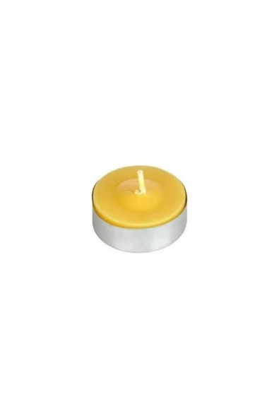 Pazariz Sarı Yuvarlak Tealight Mum ürün görseli 1