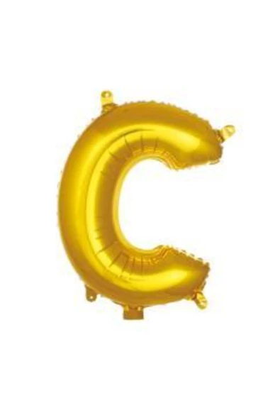 Pazariz 16 Inç 35 Cm Altın Folyo Harf Balon C ürün görseli 1