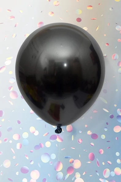 Pazariz Metalik Siyah Balon 12" 30 Cm Metalik Balon 10lu Paket ürün görseli 1