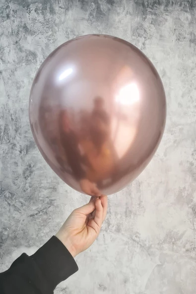 Pazariz Rose Gold Krom Balon Aynalı Balon Roe Gold Renk 10lu ürün görseli 1