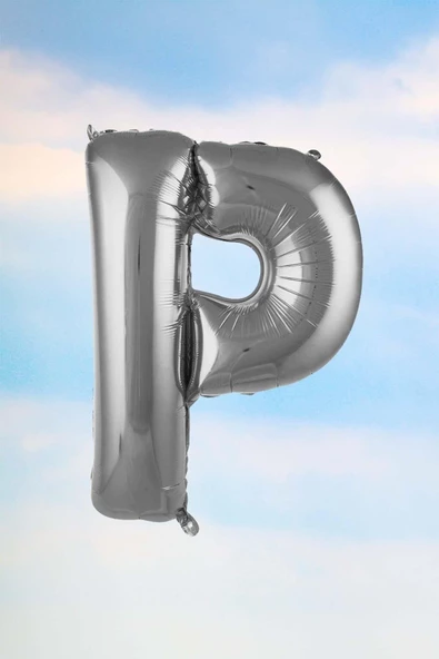 Pazariz P Harfi Gümüş Folyo Balon 100 Cm 40 Inç 1 Metre Silver ürün görseli 1
