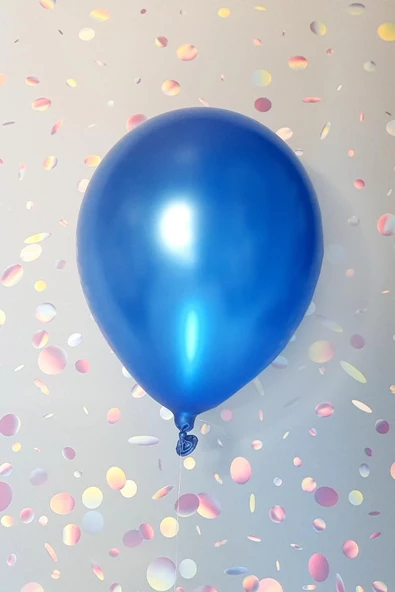 Pazariz Metalik Mavi Balon 12" 30 Cm Metalik Balon 10lu Paket ürün görseli 1