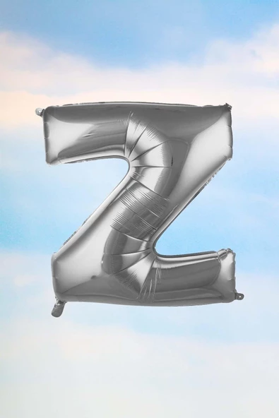 Pazariz Z Harfi Gümüş Folyo Balon 100 Cm 40 Inç 1 Metre Silver ürün görseli 1