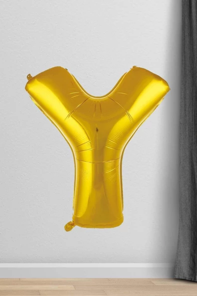 Pazariz Y Harfi Folyo Balon Gold 100 Cm 40 Inç 1 Metre Altın ürün görseli 1