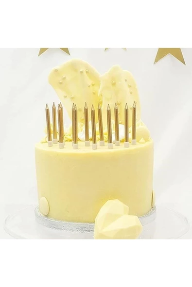 Pazariz Mum Gold 8 Cm 12 Adet ürün görseli 1