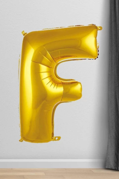 Pazariz E Harfi Folyo Balon Gold 100 Cm 40 Inç 1 Metre Altın ürün görseli 1
