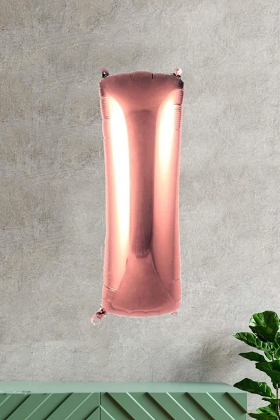 Pazariz I Harfi Rose Gold Folyo Balon 100 Cm 40 Inç 1 Metre Baş Harf Balon ürün görseli 1