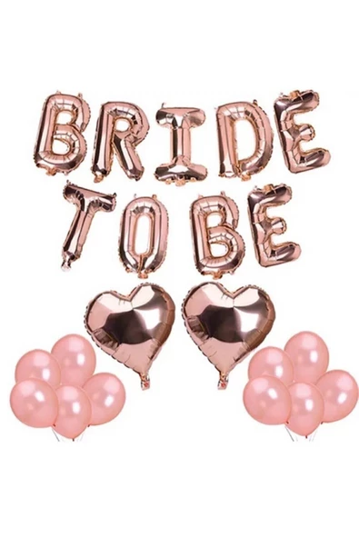 Pazariz Bride To Be Folyo Balon Latex Balon Seti Bekarlığa Veda Balon Seti ürün görseli 1